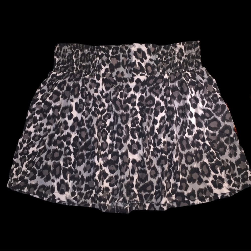 Purple Leopard Print Skirt